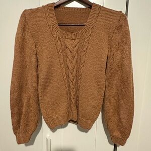 Cable Knit Brown Sweater